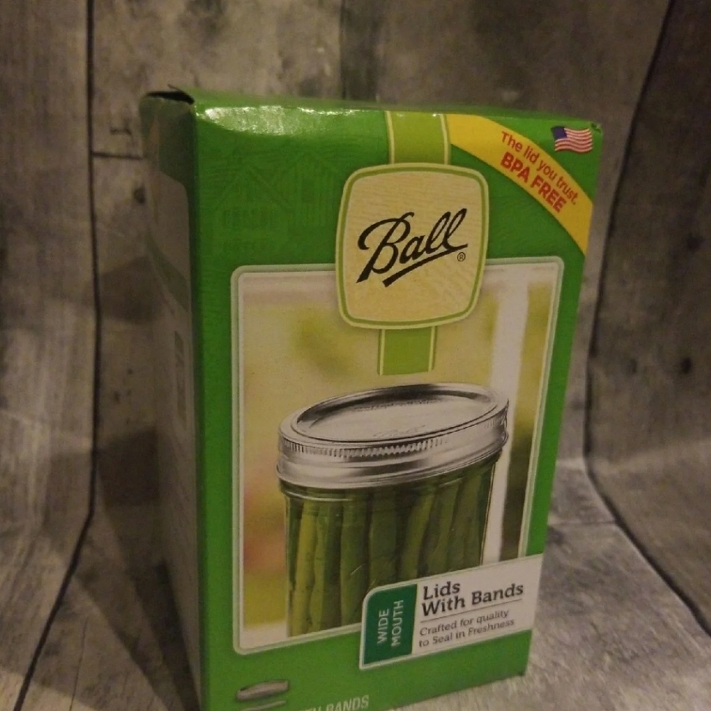 1 box of Ball Lids WITH Bands